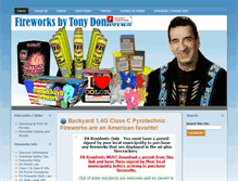 Tablet Screenshot of fireworksbydonnora.com